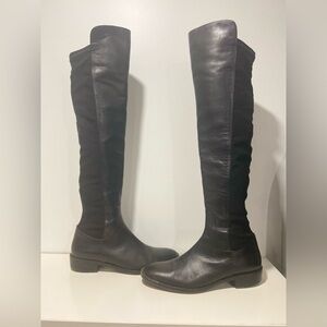 MaxMara leather over the knee boots